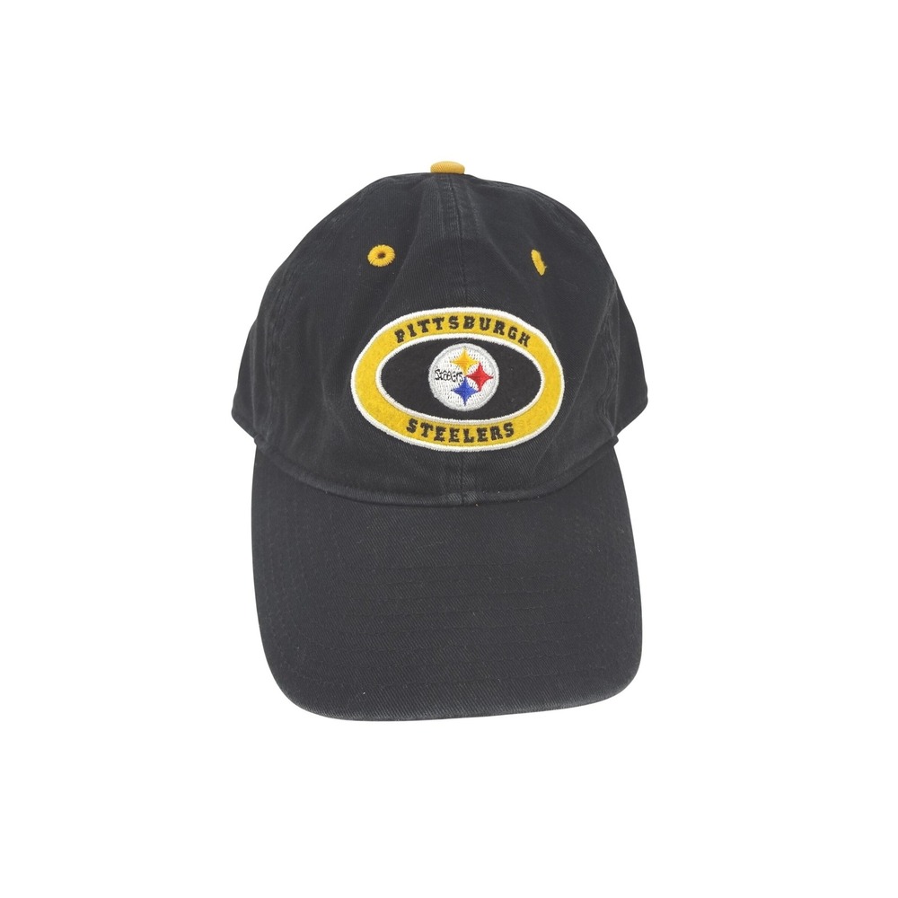 Reebok Pittsburgh Steelers NFL Team Apparel Hat Black Yellow Adjustable Dad‎ Cap
